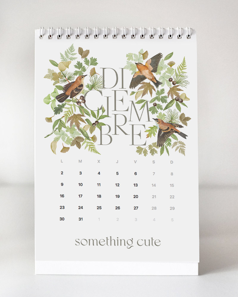 calendario de mesa 2024 something cute